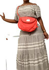 Marc Jacobs Crossbody Bag Neon Orange Pink Sherbert Logo Plack Pre-?? Genuine L