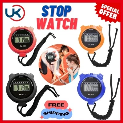 SELLERTREE Neue digitale Hand-Sport-Stoppuhr Stoppuhr Timer Alarmzähler Verkäufer UK