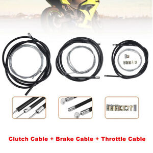 Universal Motorcycle Bike Cable Kit Clutch Cable + Brake Cable + Throttle Cable