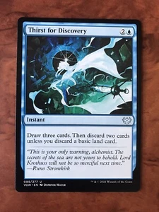 Thirst for Discovery MTG Magic the Gathering Card NM Mint Innistrad Crimson Vow - Picture 1 of 1