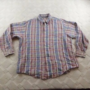 Brooks Brothers Leinenhemd Herren Extra Large Knopfleiste Langarm kariert formell - Bild 1 von 10
