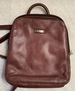 Wilson's Leather Pelle Studio Brown Leather Small Backpack Purse Buttery Soft - Picture 1 of 8