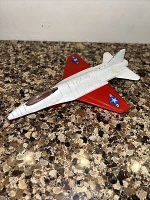 Vintage Tootsietoy Diecast & Plastic F16 Fighter Plane ~  USA Airplane Jet - Image 1 of 4