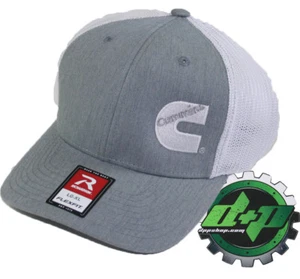 Cummins trucker hat richardson light Gray denim white mesh flex fit lg/xl - Picture 1 of 2