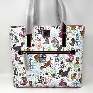 NWT! GENUINE Disney Parks Dooney & Bourke CATS SKETCH Shopper Tote ACTUAL BAG - Picture 1 of 13