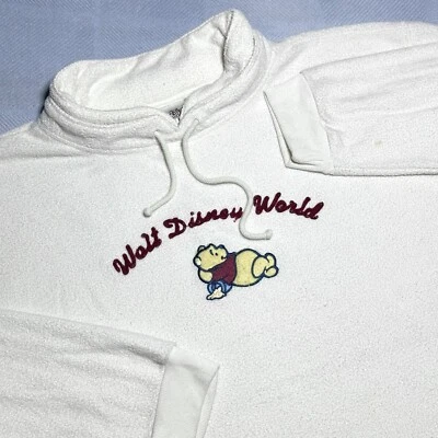 Pullover polar blanco marfil Winnie The Pooh vintage de los años 90 de Disney talla grande XL Foto 1 de 4