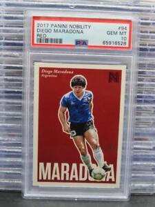 2017 Nobility Diego Maradona Red Parallel #/199 PSA 10 Argentina