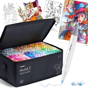 Ohuhu Marker Stift Brush + feine Spitze Typ 320color Pro Illustration Honolulu Serie - Bild 1 von 9