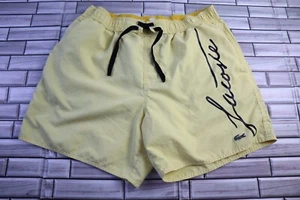 Lacoste Herren gelb solide elastische Taille Badeshorts Badehose Medium - Bild 1 von 13