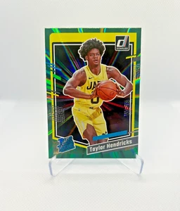Taylor Hendricks RC - 2023-24 Donruss Holo Green Laser #208 - Indiana Pacers - Picture 1 of 2