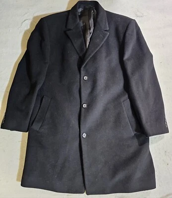 Chaps Ralph Lauren Signature Wool Blend Single Breasted Overcoat Men's Size 46 R - Image 1 of 4