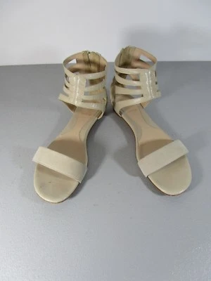 FENDI Made in Italy Beige Suede and Leather Gladiator Ankle Cage Sandal 36 1/2 - Image 1 of 4