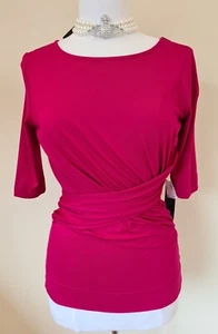 Vivienne Westwood Top Rot Jersey Stretch Drapiert Halbarm Gr. L UK 10 12 Neu - Bild 1 von 12