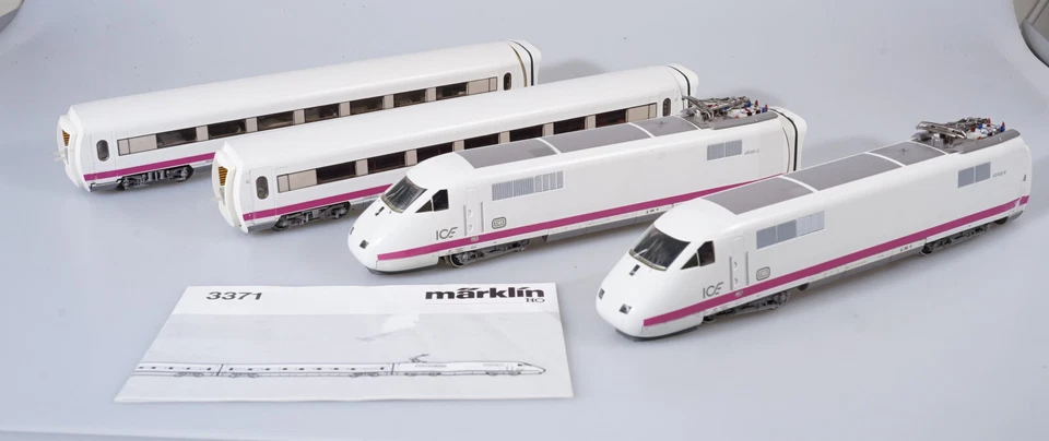 (7396)  Märklin H0 3371 Elektro-Triebwagenzug 4-tlg. ICE BR 410 d.  DB geprüft - Bild 1 von 1