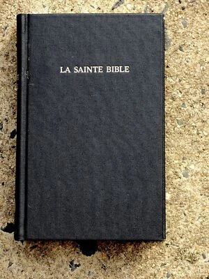 French Bible, La Sainte Bible - Segond 1910 Black Hardcover, Handheld Red Letter - Image 1 of 4