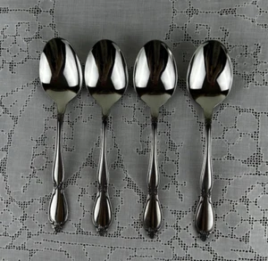 ONEIDA CHATELAINE STAINLESS SET OF 4 DINNER OVAL TABLE SPOONS 2 AVAILABLE - Picture 1 of 14