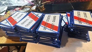 101 US COAST GUARD WITH RACING STRIPE RECTANGLE PATCHES LOT - MADE IN THE USA - Picture 1 of 2