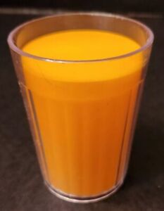 Pretend Play Fake Food Drink Beverage Orange Juice Glass Cup Clear 