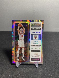 2022-23 Contenders Zach Lavine Cracked Ice Season Ticket #19/25 Bulls