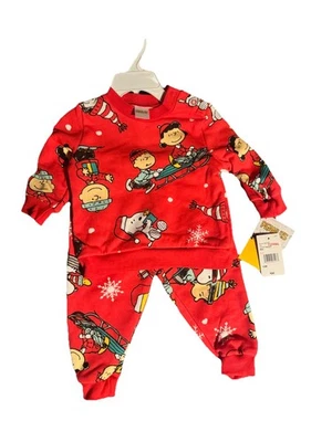 Traje Pantalón Peanuts 2 Piezas 3-6 Meses Snoopy Charlie Marrón Navidad Foto 1 de 4