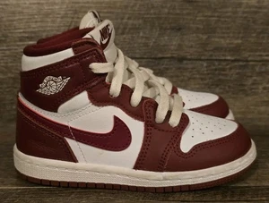 Boys Size 8C Nike Air Jordan 1 Retro High OG "Artisanal Red"....Free Shipping! - Picture 1 of 7