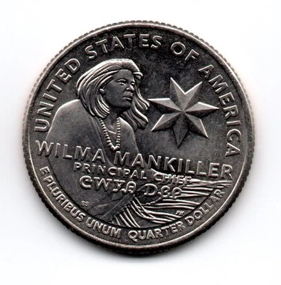 USA 2022, American Women Quarter Program Series, 1/4 dollar, Wilma Mankiller 3 - Image 1 of 2