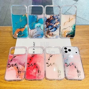 Marble Phone Case For iPhone 17 16 15 14 13 Pro Max 12 11 Shockproof IMD Cover - Picture 1 of 20