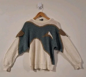 Vintage 80s Ribot Sweater- Made in Italy- Linen, Cotton- See Measurements (142) - Picture 1 of 5