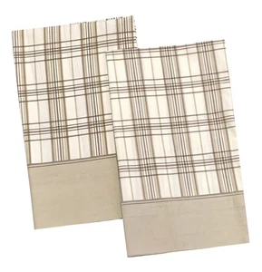 Mainstays Beige, Elfenbein, Braun Karomuster Standardgröße Kissenbezüge, 1 Paar - Bild 1 von 3