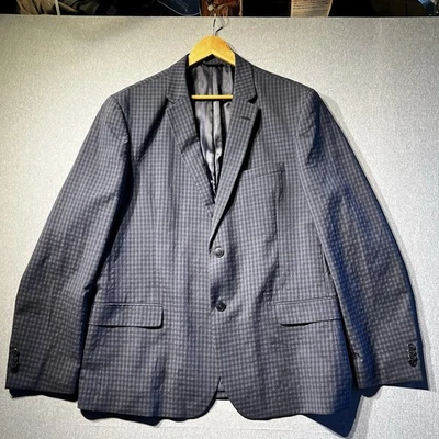 Traje Chaqueta Ben Sherman Para Hombre Calce Ajustado Azul Marino Sutil Cuadros 46R Foto 1 de 4