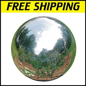 Rust-Proof 12 inch Silver Gazing Globe Mirror Ball for Indoor/Outdoor Use - Picture 1 of 7