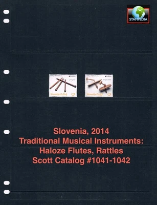 $4.00 Scott Value - 2014 SLOVENIA Musical Instruments Slovenian CV MNH NH UMM - Image 1 of 4