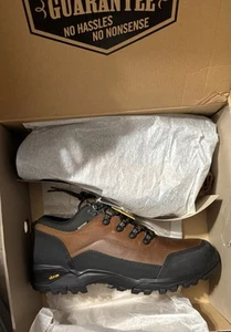 Duluth Trading Mens Size 14 Wide Capstone Brown Leather Work Shoes New - Picture 1 of 6
