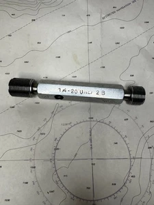 3/4 20 UNEF 2B THREAD PLUG GAGE .75 .750 GO NO GO P.D.'S = .7175 & .7232 - Picture 1 of 4