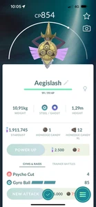 Aegislash (Shield Forme) | Tra-de 20K Stardust - Picture 1 of 1