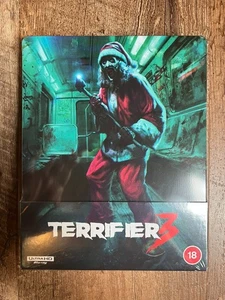 Terrifier 3 w. Steelbook (4K UHD Blu-ray, 2024, UK Import, Region Free) *NEW* - Picture 1 of 8