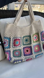 Häkeltasche in creme - Bild 1 von 5