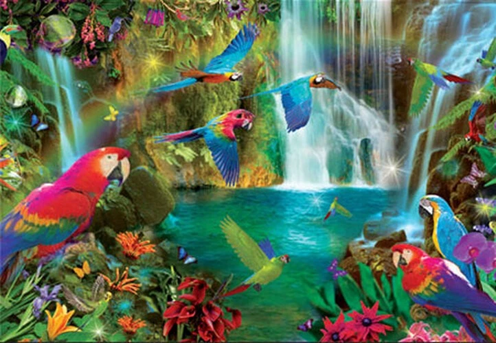 Puzzle (1000 T.) Tropische Papageien (Educa) NEU/OVP