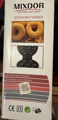 Mini Donut Maker Machine, Chef Buddy, At-Home Mini Doughnuts, White, Non-Stick - Image 1 of 2