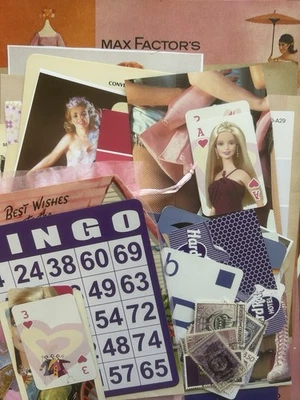 Pink Purple junk journal bundle vintage themed unique items  70+ lot paper more - Image 1 of 4