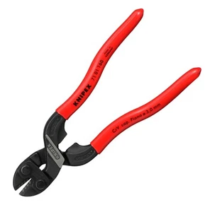 Knipex 6-1/4" Compact CoBolt Cutters 7101160 Cuts Cable Bolt Piano Wire Nail - Picture 1 of 5