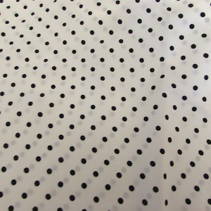 Vintage Polyester Fabric  NOS EMDAY 1987 Black and White Polka Dot 4yd x 44