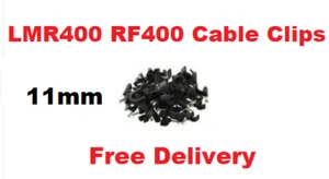 LMR400 Cable Clips 11mm Black (x25 Clips) UNI-FIX Helium HNT Bobcat Cable Clips - Picture 1 of 1