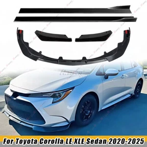 For Toyota Corolla LE XLE Sedan 20-25 Front Lip Side Skirt Rear Splitter Spats - Picture 1 of 15
