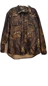 Cabela's Mens Camouflage Button Down Hunting Shirt Jacket 2XL OUTDOOR WARM LAYER - Picture 1 of 9