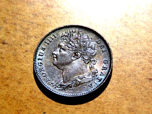 Bellissimo brillante non circolato 1821 Gran Bretagna Farthing con punto D11 - Foto 1 di 2