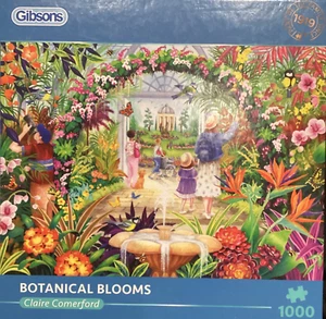 Gibsons 1000pc Botanical Blooms by Claire Comerford jigsaw puzzle HTF NIB - Picture 1 of 2
