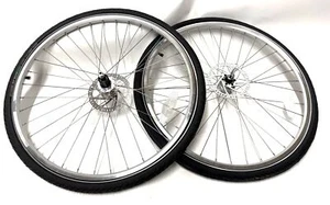 Road Bike Alloy Disc QR F+R Wheelset 700c HG 11-12s 135mm 100mm w/Tire and Tube - Picture 1 of 14