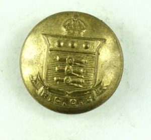 Botón de uniforme original de colección del Cuerpo de Artillería Real Canadiense temprano N1C - Imagen 1 de 2