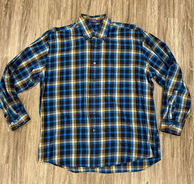 Camisa de vestir para hombre Alan River manga larga con botones L algodón Foto 1 de 4